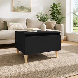 End Table Black Side Accent Living Room Storage Drawer Scandinavian Furniture