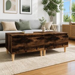 End Table Side Tables 2 pcs Brown Engineered Wood Accent Living Room Storage