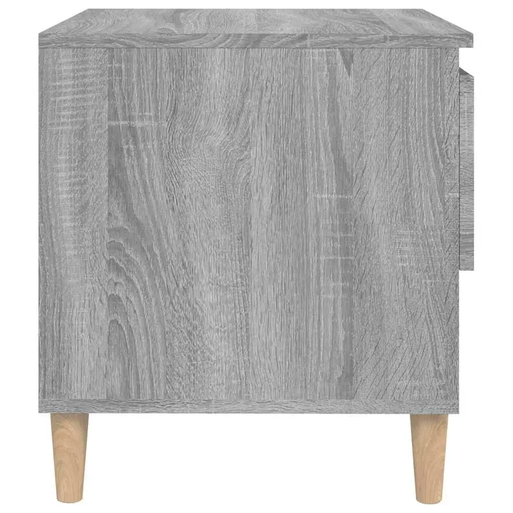 Bedside Tables 2 pcs Grey Engineered Wood 50x46x50 cm Nightstands