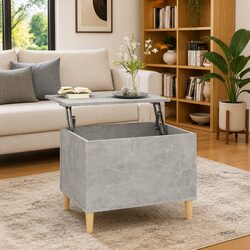 Lift-Top Coffee Table with Storage Grey Engineered Wood Accent Furniture