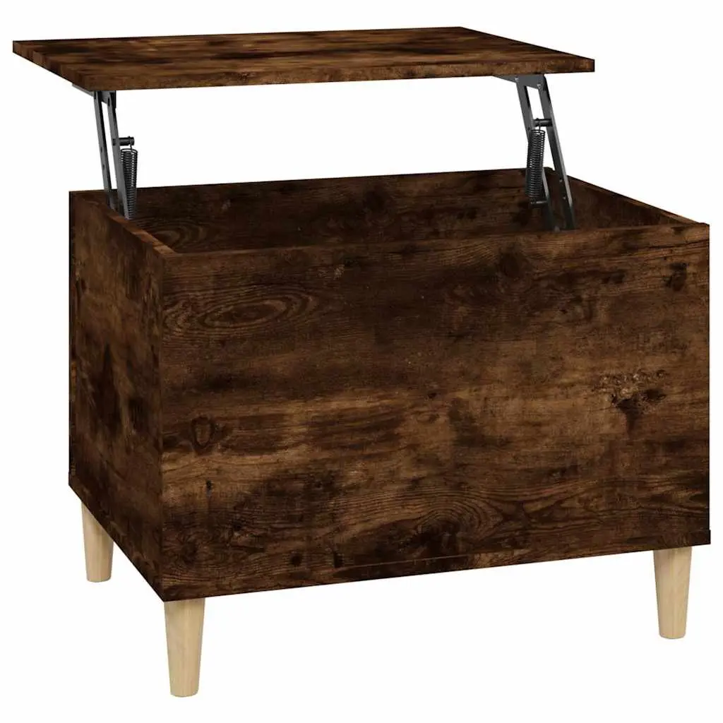 Lift Top Coffee Table Brown Engineered Wood Storage Compartment Living Room