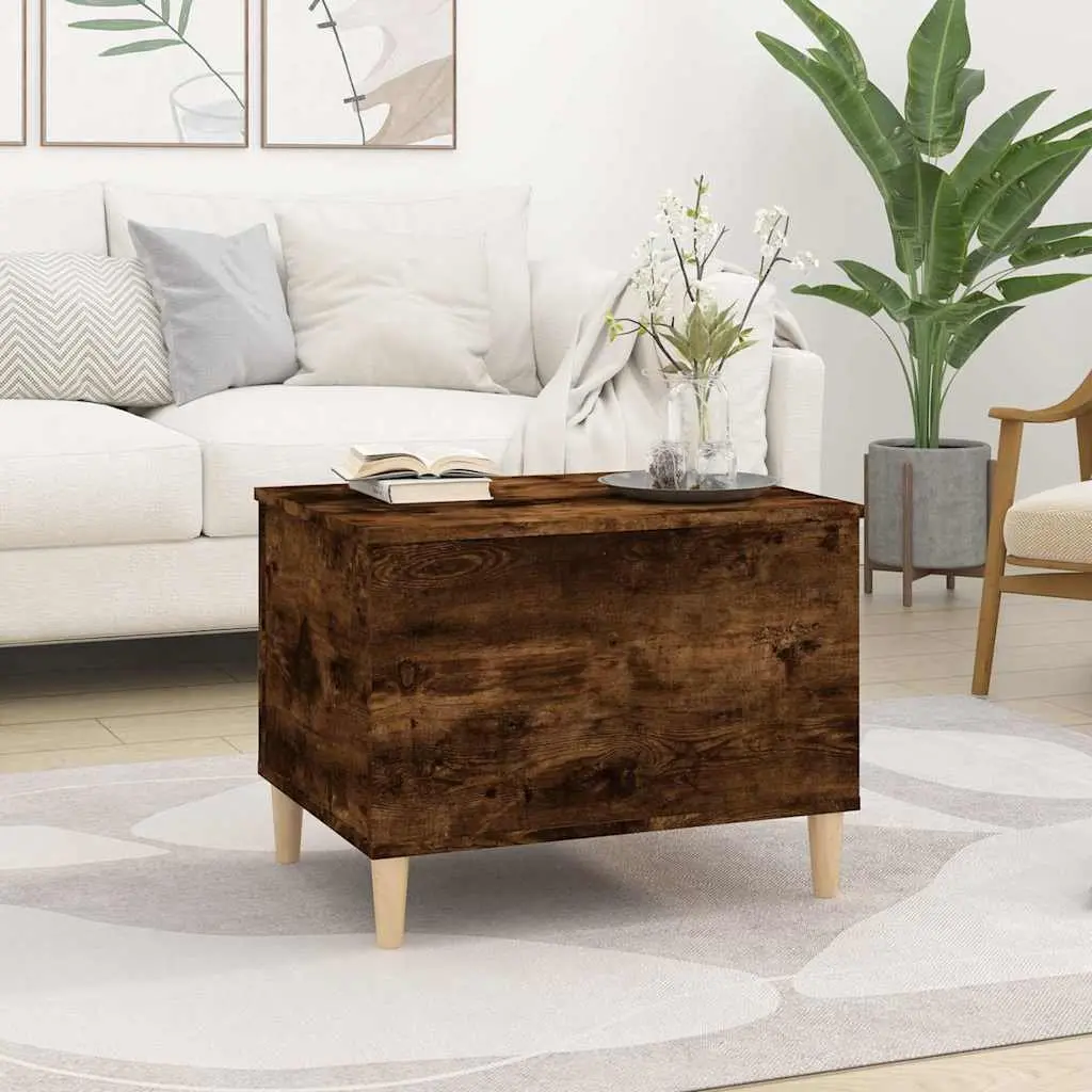 Lift Top Coffee Table Brown Engineered Wood Storage Compartment Living Room