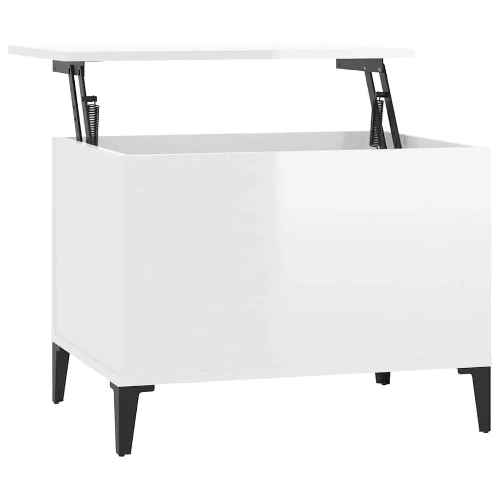 Coffee Table Lift Top Hidden Storage 60x44.5x45 cm White Engineered Wood