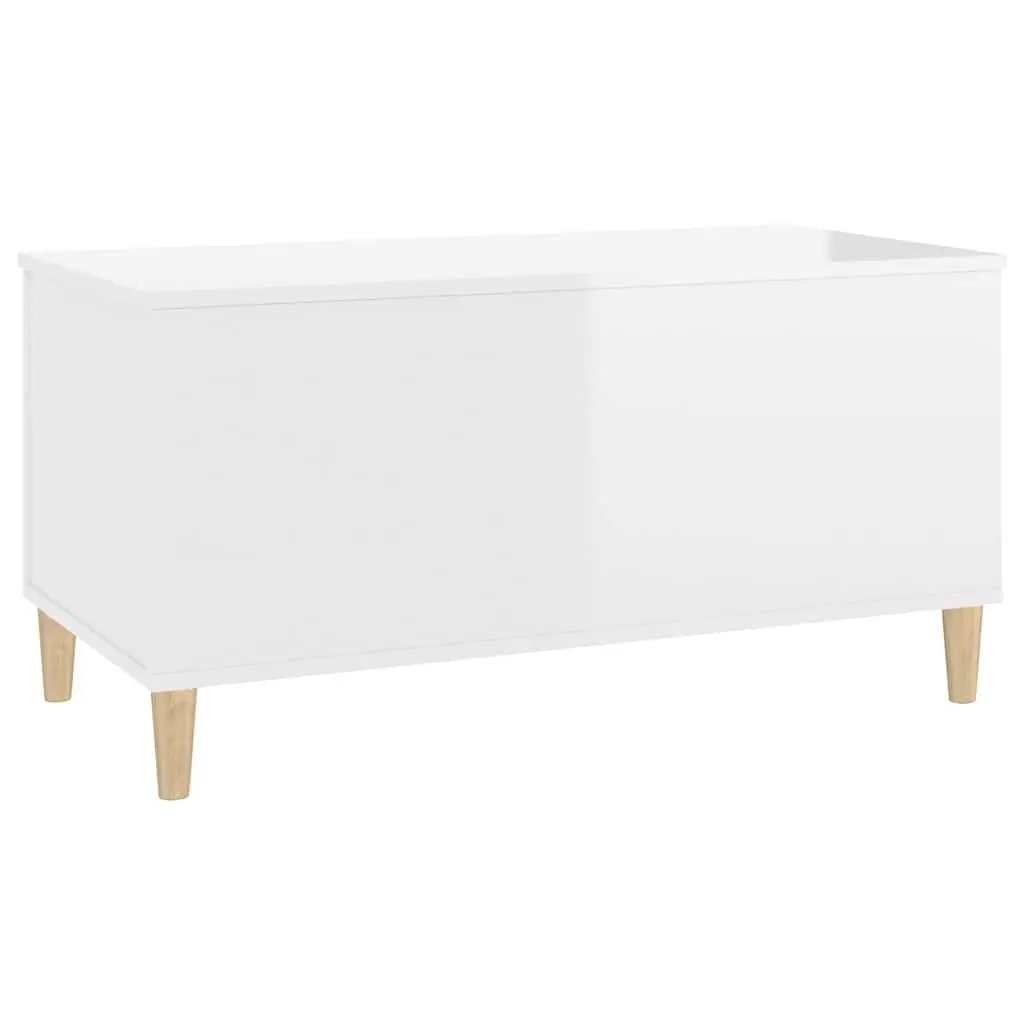 Coffee Table Lift Top White High Gloss 90x44.5x45cm