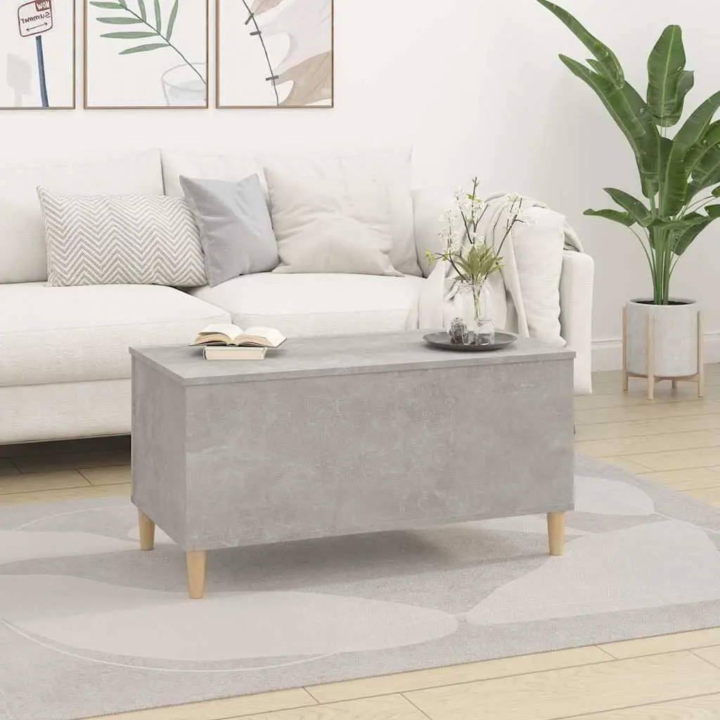 Lift Top Coffee Table Grey Engineered Wood Storage Compartment Living Room