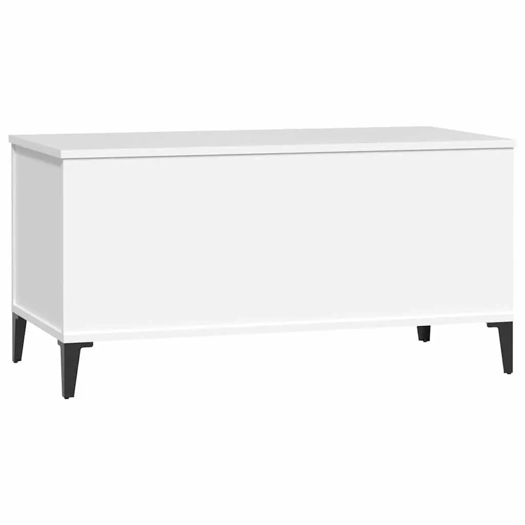 Lift-Top Coffee Table White 90x44.5x45 cm Storage Compartment Engineered Wood