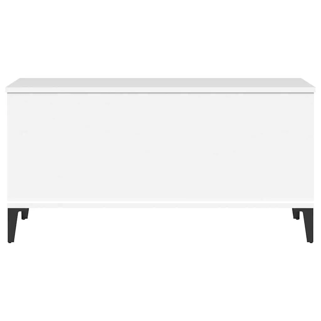 Lift-Top Coffee Table White 90x44.5x45 cm Storage Compartment Engineered Wood