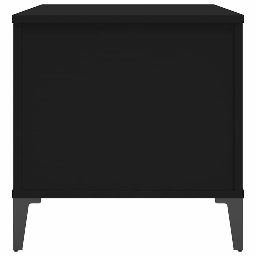 Lift-Top Coffee Table Black Engineered Wood Storage Compartment