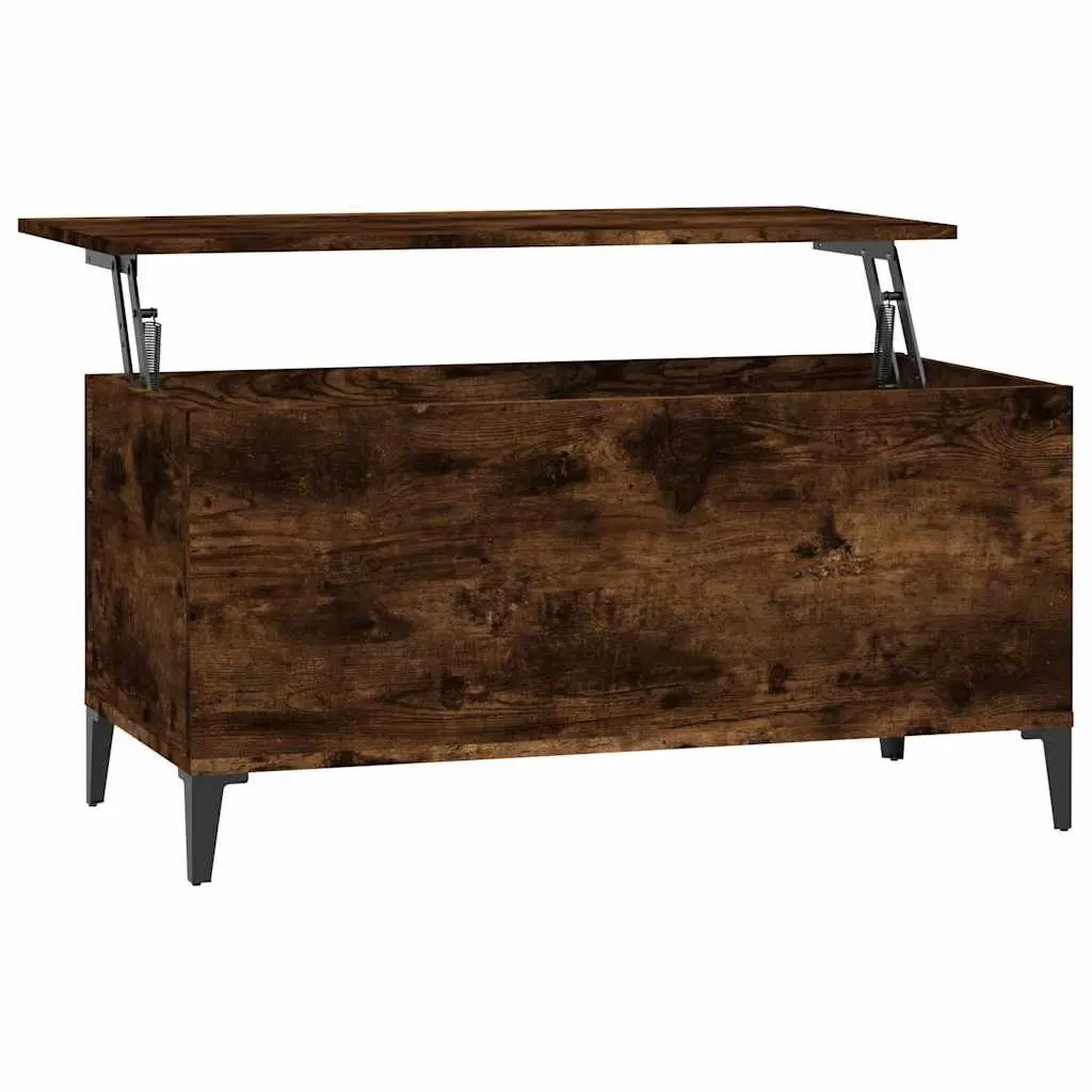 Lift-Top Coffee Table with Storage Adjustable Height Brown Engineered Wood