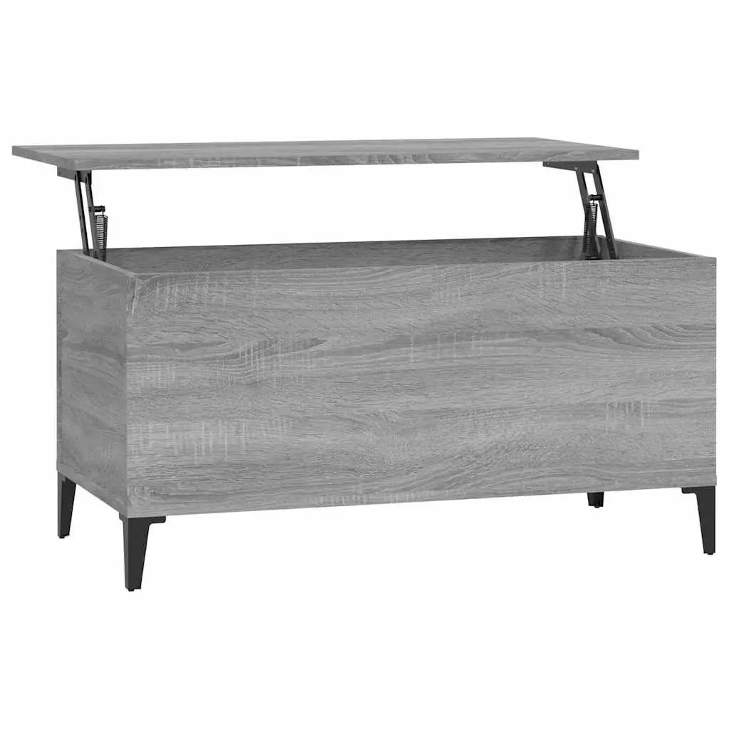 Lift-Top Coffee Table Grey Sonoma Engineered Wood Storage Compartment