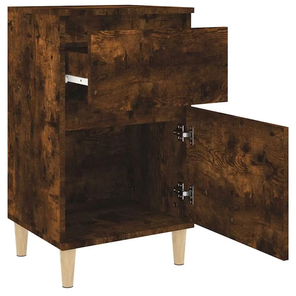 Bedside Cabinet Engineered Wood Storage Table 40x35x70 cm Brown