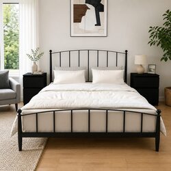 Bedside Cabinets 2 pcs Black Nightstand Storage Bedroom Furniture 40x35x70 cm