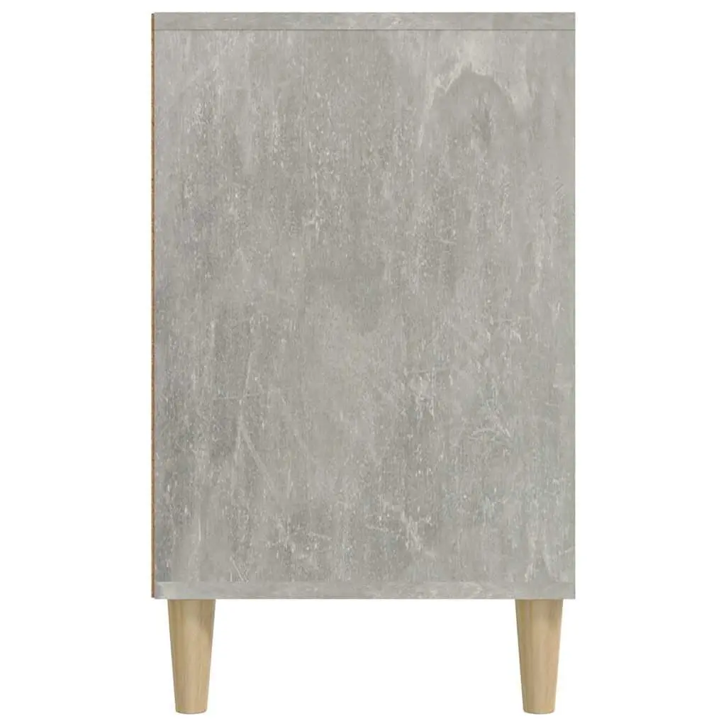 Shoe Cabinet Grey Engineered Wood Storage Organiser 5 Compartments Wooden Legs