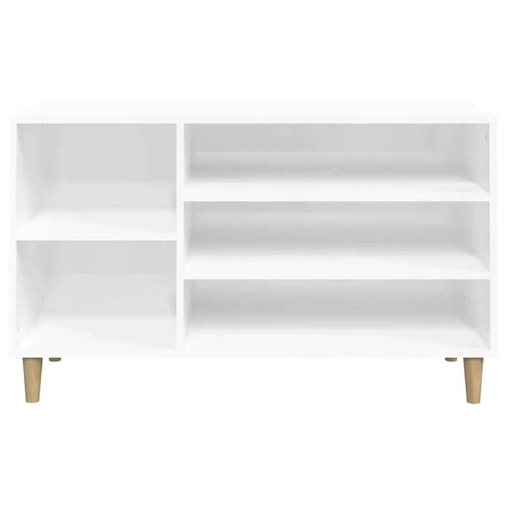 Shoe Cabinet Storage Organiser High Gloss White Engineered Wood 102W x 36D x 60H cm