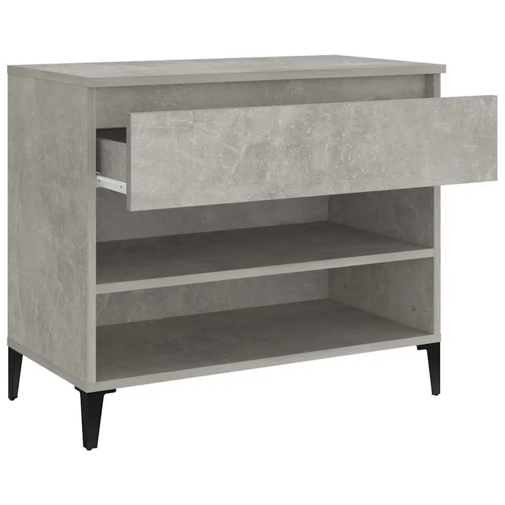 Shoe Cabinet Storage Organiser Engineered Wood Grey 70W x 36D x 60H cm