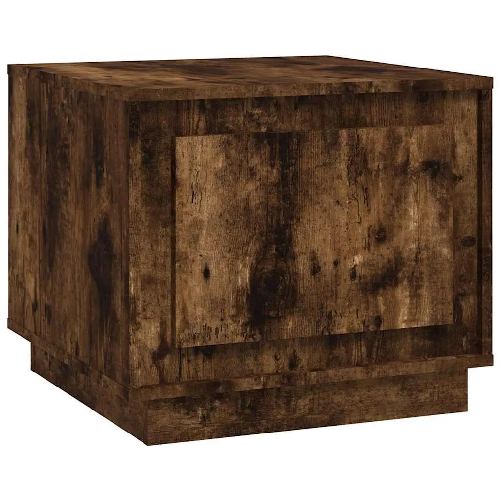 Coffee Table with Storage Door Engineered Wood Smoked Oak