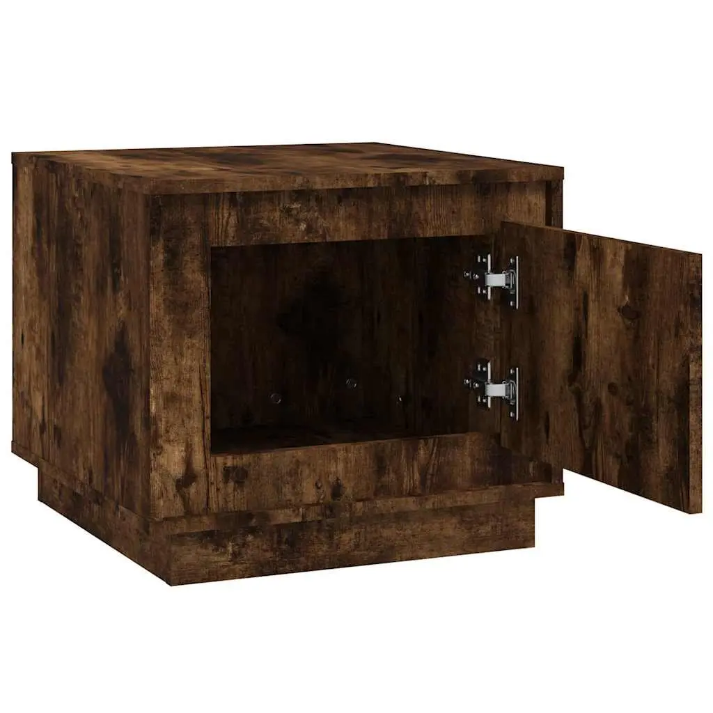 Coffee Table with Storage Door Engineered Wood Smoked Oak