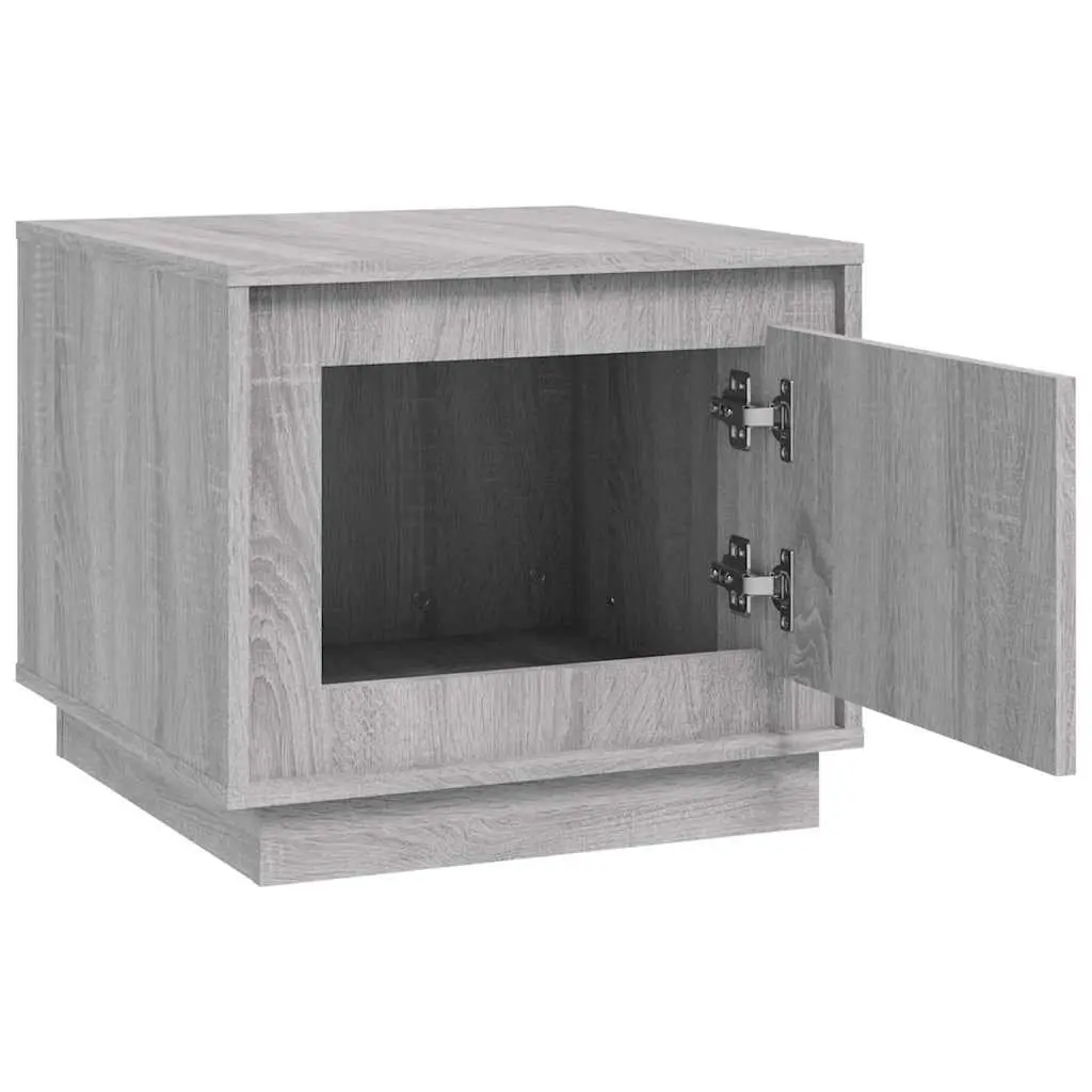 Coffee Table Grey Engineered Wood Storage Cabinet Living Room Furniture