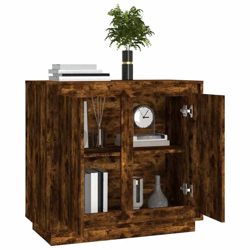 Sideboard Storage Cabinet Engineered Wood Brown 80x34x75cm