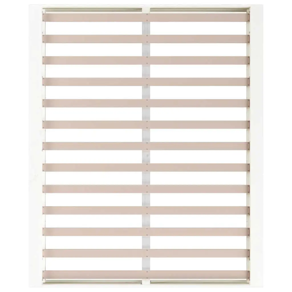 Bed Frame Solid Pine Wood Slatted Base King Size 150x200 cm White