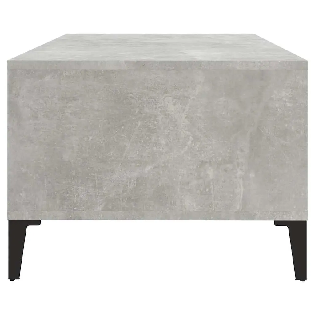 Coffee Table Grey Engineered Wood 90x50x36.5 cm with Drawer and Open Compartments