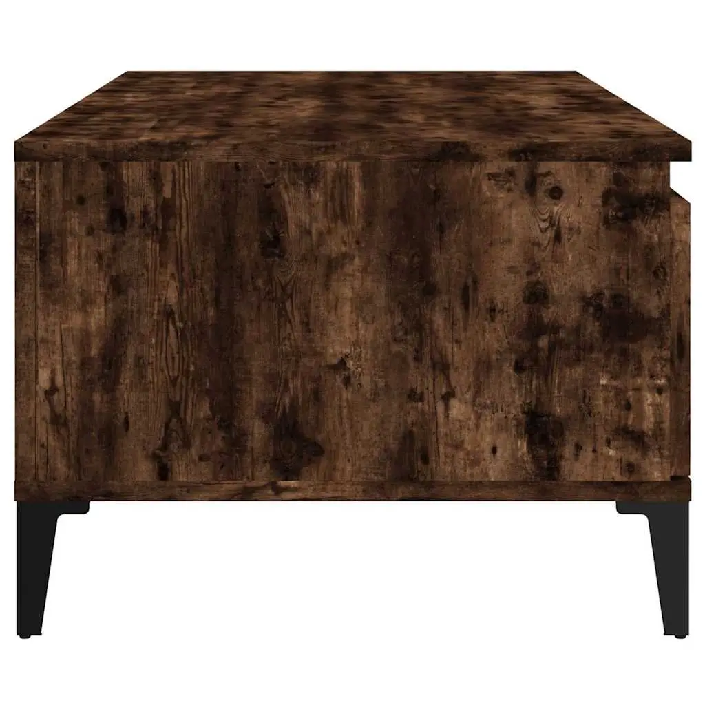 Coffee Table with Storage Drawer Brown Engineered Wood