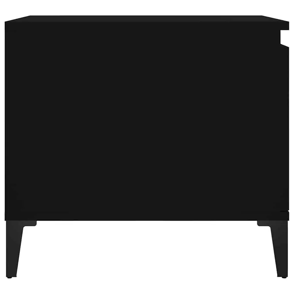 Coffee Table Black Storage Compartment Engineered Wood Living Room Accent