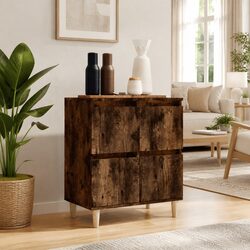 Sideboard Brown Engineered Wood Storage Cabinet 60x35x70 cm Buffet Display