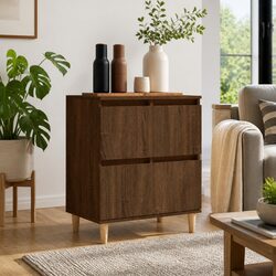 Sideboard Brown Oak 60x35x70 cm Storage Cabinet Engineered Wood Furniture
