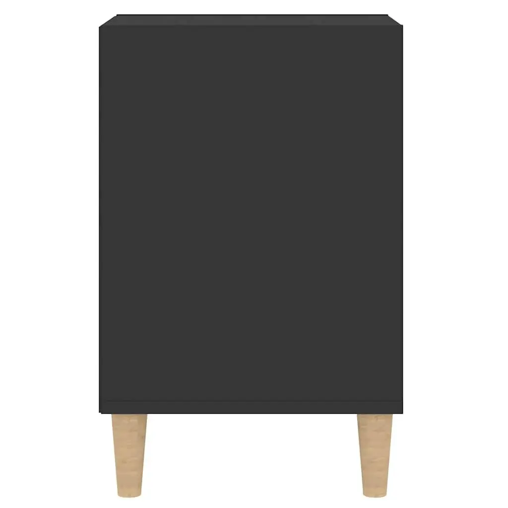 TV Cabinet Black Engineered Wood Media Unit Storage Doors Compartments