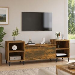 TV Cabinet Media Unit Storage Engineered Wood Brown 160x35x55cm Living Room