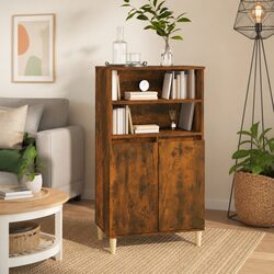 Highboard Sideboard Cabinet Storage Furniture Brown Engineered Wood 60x36x110cm