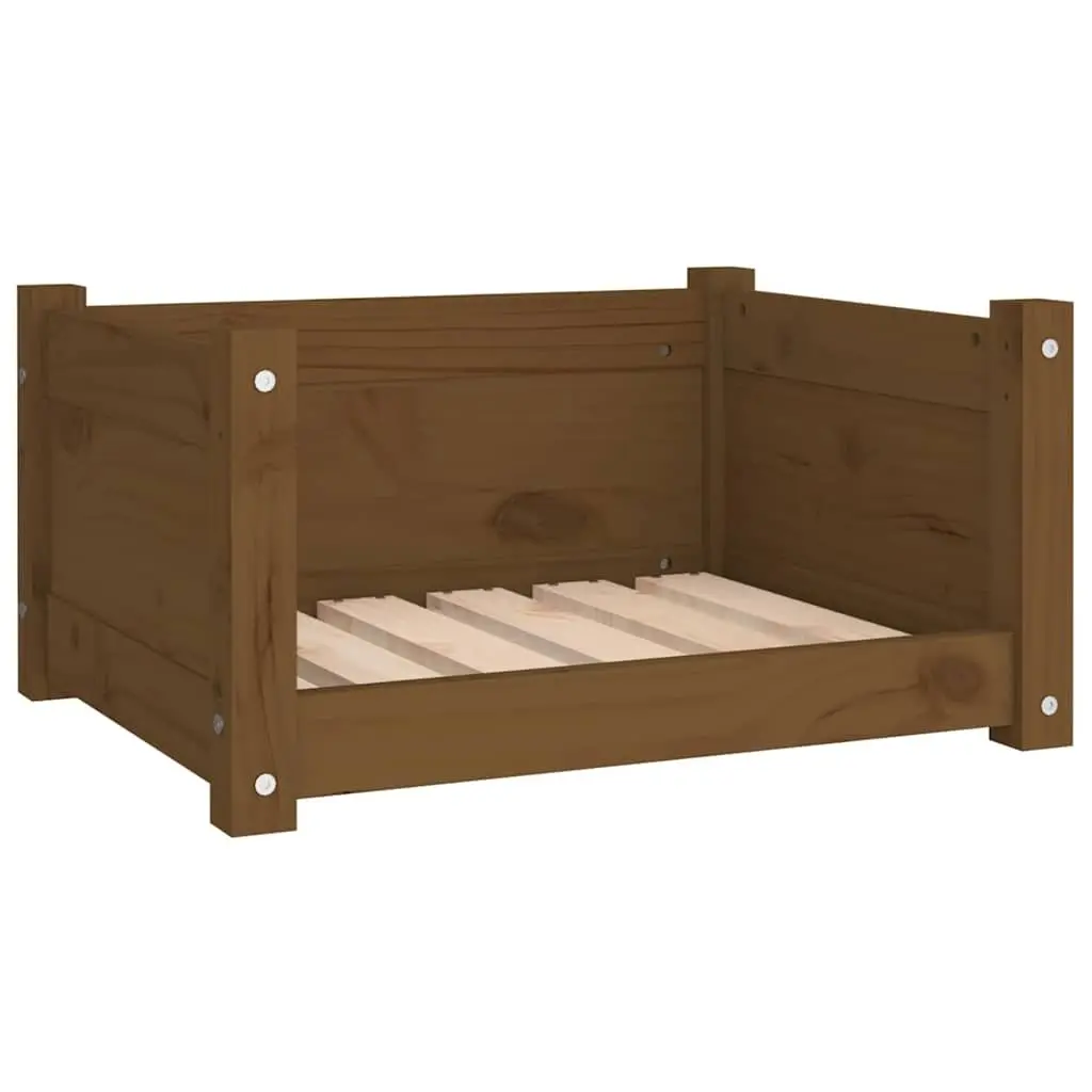 Dog Bed Wooden Rectangular Pet Sleep Nest Brown Furniture for Dogs Puppies