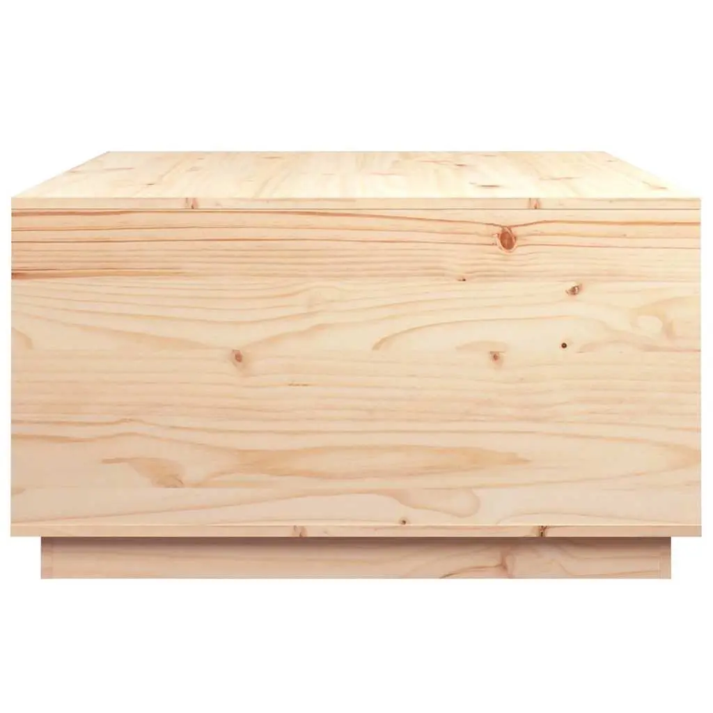 Coffee Table Solid Pine Wood 80x80x45cm Brown 4 Drawers Storage Living Room