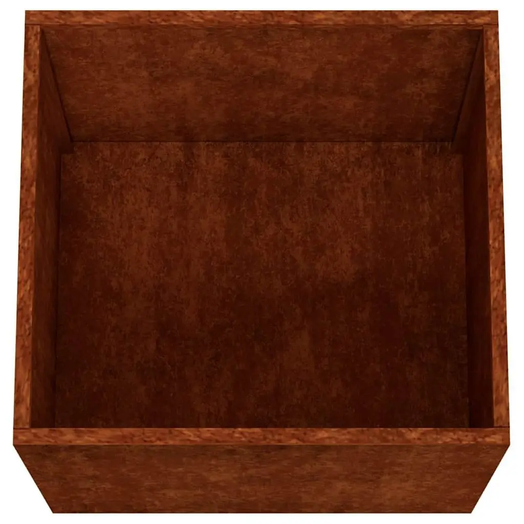 Corten Steel Planters 2 Piece Decorative Raised Bed Garden Patio Flower Box