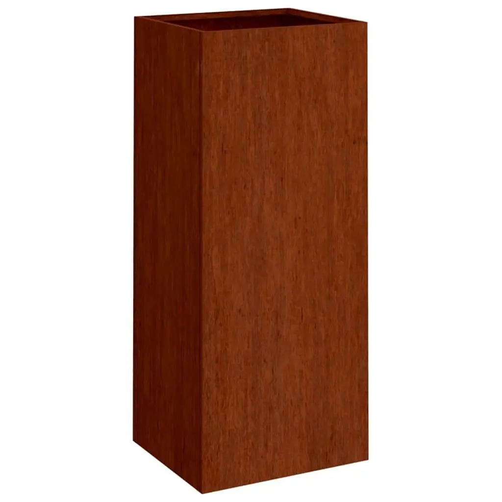 Corten Steel Planter Box Durable Outdoor Garden Raised Bed Brown 32x29x75cm