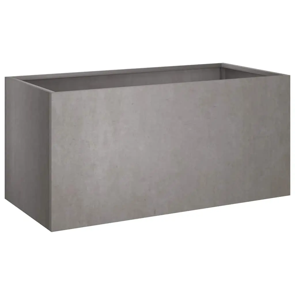 Corten Steel Planter Durable Raised Garden Bed 62x30x29 cm Brown Outdoor Patio