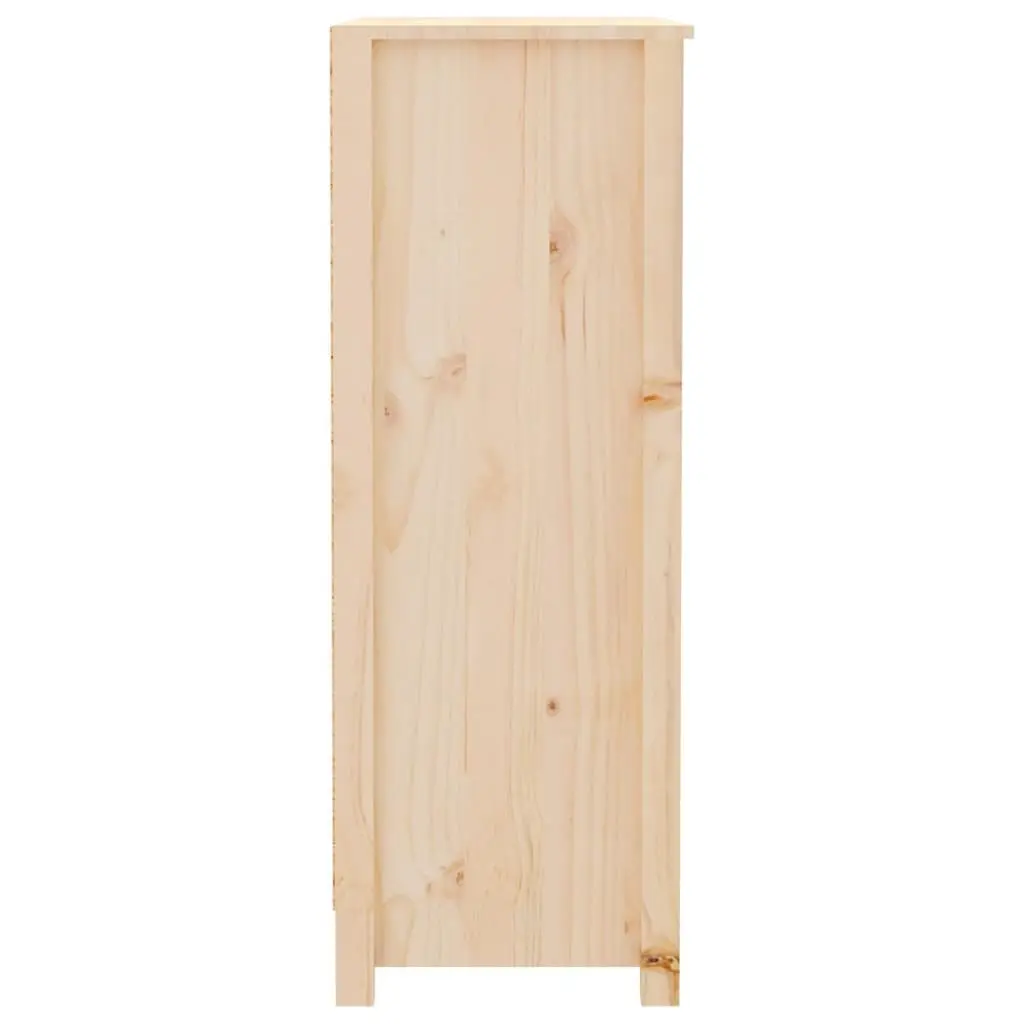 Solid Wood Book Cabinet Storage Shelf Brown 80x35x97cm