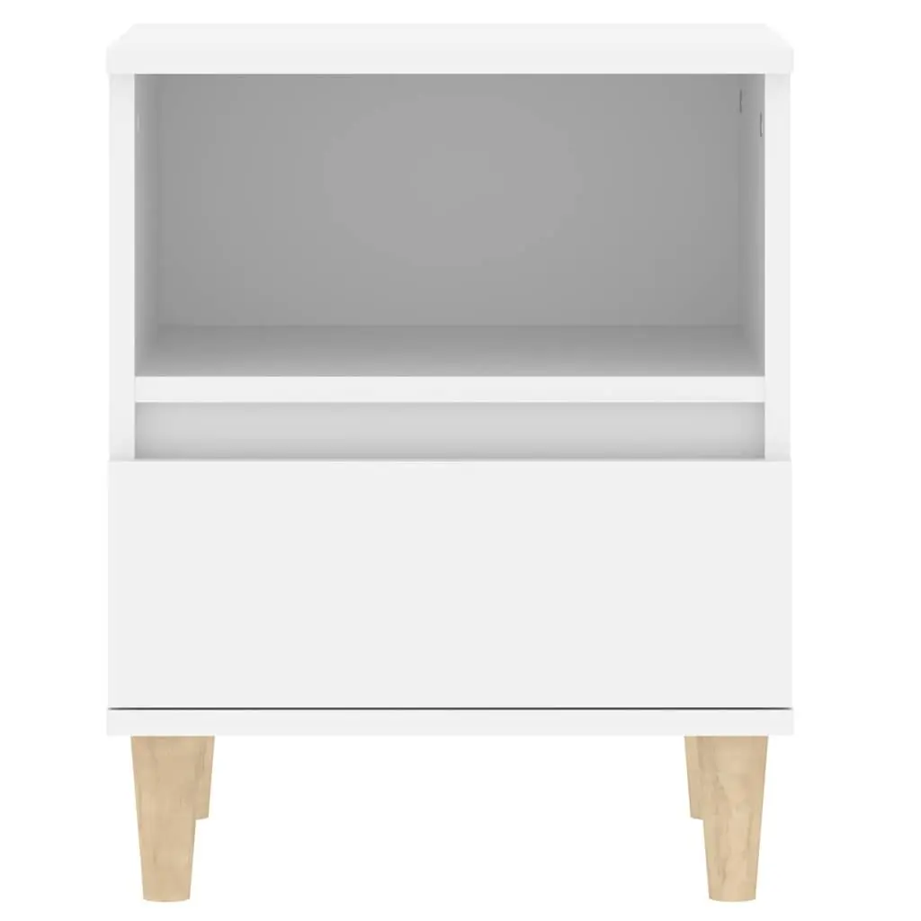 Bedside Cabinet Engineered Wood Drawer Storage 40x35x50cm White