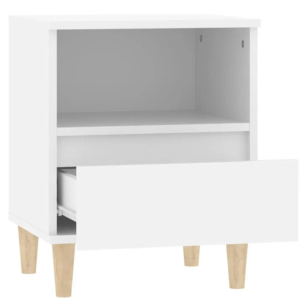 Bedside Cabinet Engineered Wood Drawer Storage 40x35x50cm White