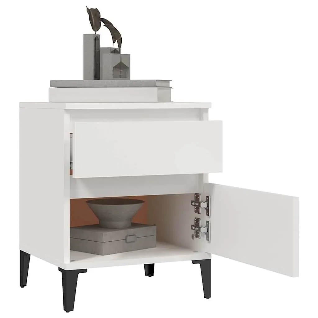 Bedside Cabinet White Storage Unit Nightstand Bedroom Furniture Organiser