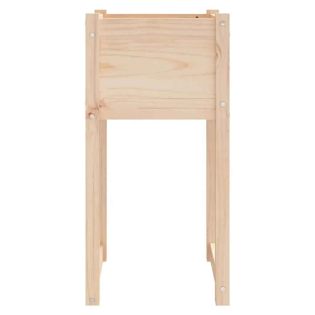 Wooden Garden Planters Solid Pine 40x40x81 cm Brown 2 Piece