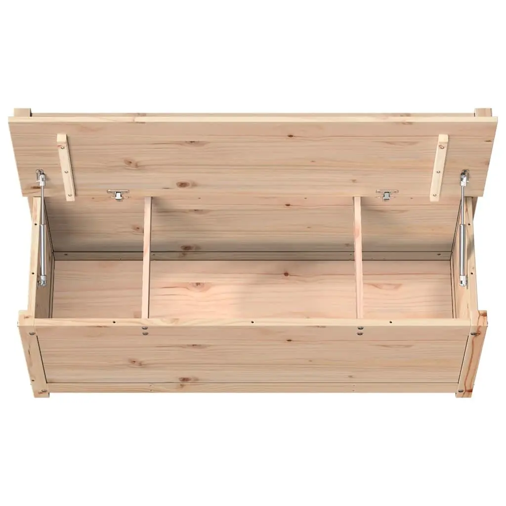 Solid Pine Wood Storage Bench Backrest Brown 110x41x76.5cm