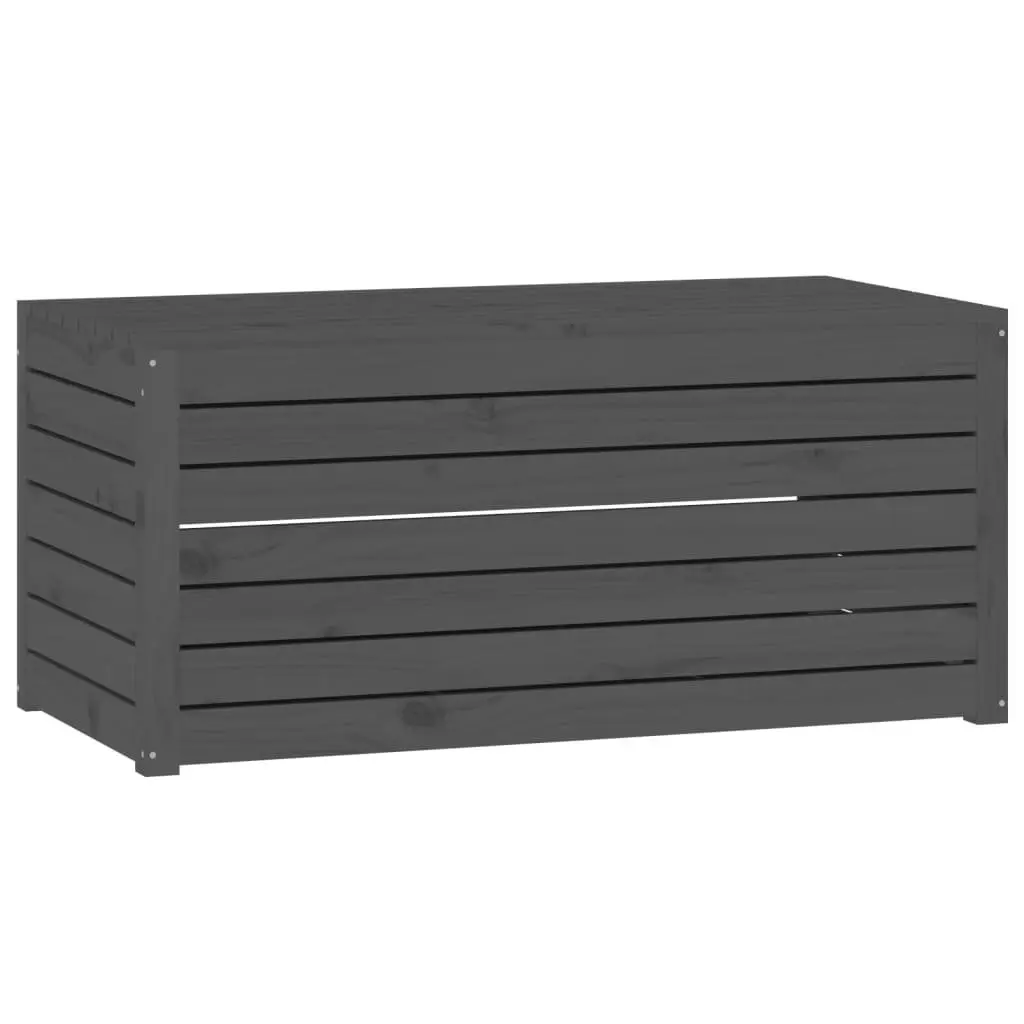 Outdoor Garden Storage Box Grey Solid Wood Pine Organiser
