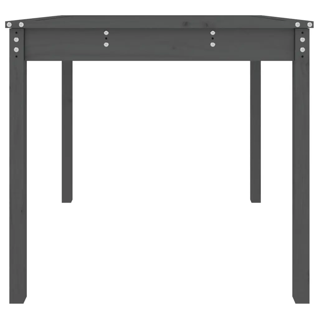 Garden Table Solid Wood Pine Grey 82.5x82.5x76cm Outdoor Patio Furniture