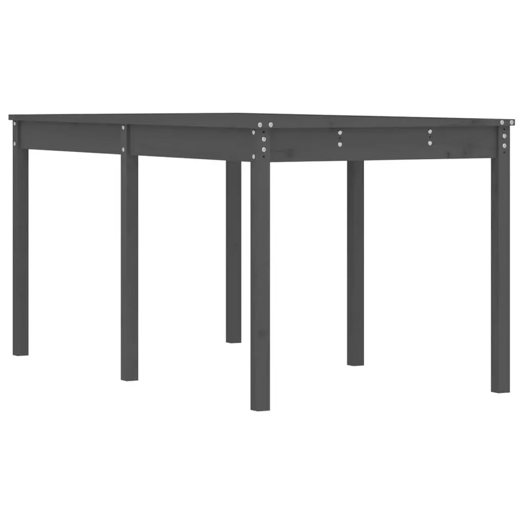 Garden Table Solid Pine Wood Grey 159.5x82.5x76cm Outdoor Patio Furniture