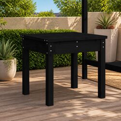 Garden Bench Outdoor Seating Black Solid Pine Wood Patio Furniture Balcony