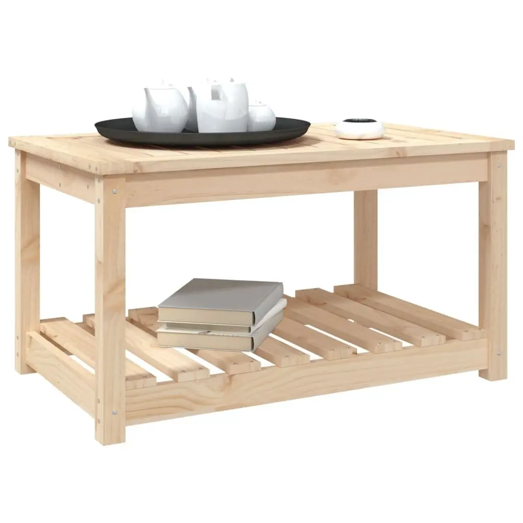 Solid Wood Garden Table Pine 82.5x50.5x45cm Brown Outdoor Furniture