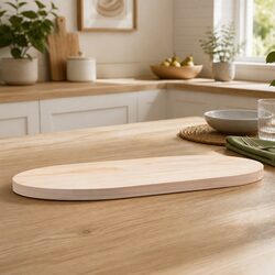 Solid Wood Pine Oval Table Top 60x30x2.5 cm Brown Coffee Side Furniture Board