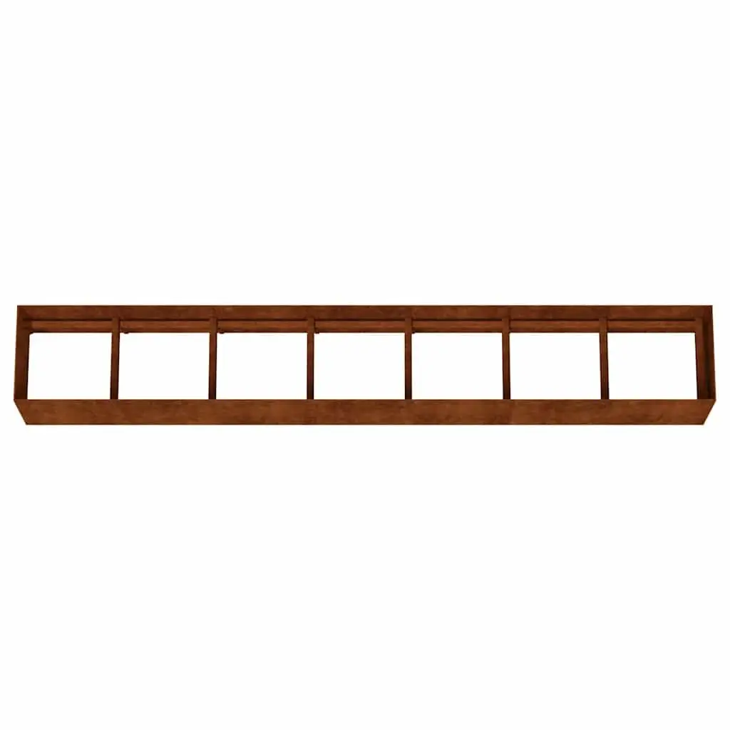 Raised Garden Bed Planter Box Corten Steel 280x40x40cm Brown Outdoor